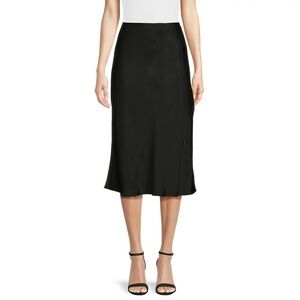Time & Tru Black Midi Skirt